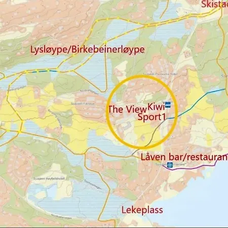 Apartamento Med Panoramautsikt Innendors Parkering Sjusjoen